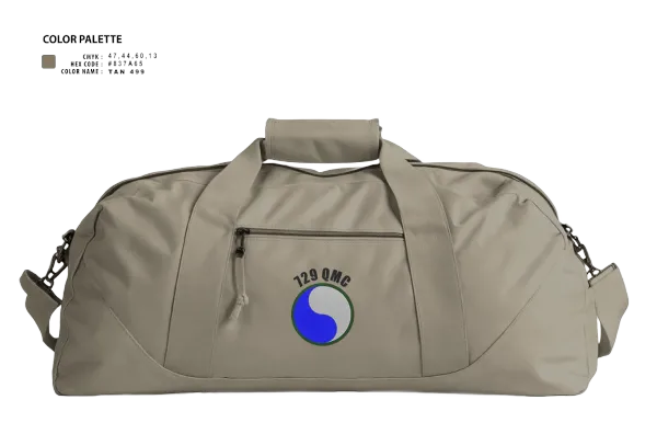 Duffle Bag, 729 Quarter Master Unit, Army, Teamtime, Team time, sublimation, custom sports apparel, team uniforms, spirit wear, spiritwear, sports uniforms, custom shirts, team store, custom team store, fundraiser sports, apparel fundraiser