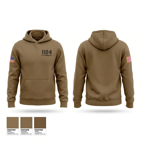 Hoodie, 1-184 A co infantry, National Guard, Teamtime, Team time, sublimation, custom sports apparel, team uniforms, spirit wear, spiritwear, sports uniforms, custom shirts, team store, custom team store, fundraiser sports, apparel fundraiser