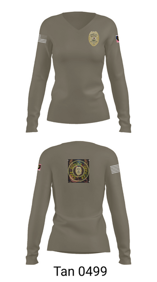 Womens Long Sleeve Vneck Shirt, School officer, , Teamtime, Team time, sublimation, custom sports apparel, team uniforms, spirit wear, spiritwear, sports uniforms, custom shirts, team store, custom team store, fundraiser sports, apparel fundraiser