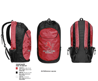Gear Bag, Dulaney Lions Baseball, Baseball, Teamtime, Team time, sublimation, custom sports apparel, team uniforms, spirit wear, spiritwear, sports uniforms, custom shirts, team store, custom team store, fundraiser sports, apparel fundraiser