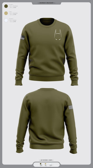 Crew Neck Sweatshirt, Bat, Army, Teamtime, Team time, sublimation, custom sports apparel, team uniforms, spirit wear, spiritwear, sports uniforms, custom shirts, team store, custom team store, fundraiser sports, apparel fundraiser