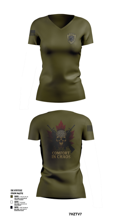 St Albans Police Special Response Team 18297149 Women's Short Sleeve V-neck Shirt - 3