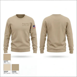 Crew Neck Sweatshirt, Pirate Battalion, Army, Teamtime, Team time, sublimation, custom sports apparel, team uniforms, spirit wear, spiritwear, sports uniforms, custom shirts, team store, custom team store, fundraiser sports, apparel fundraiser