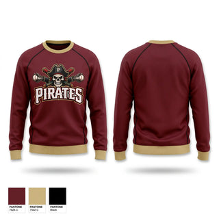Crew Neck Sweatshirt, Port City Pirates, Baseball, Teamtime, Team time, sublimation, custom sports apparel, team uniforms, spirit wear, spiritwear, sports uniforms, custom shirts, team store, custom team store, fundraiser sports, apparel fundraiser