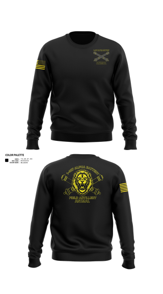 Crew Neck Sweatshirt, 1-487 Alpha Battery Field Artillery, National Guard, Teamtime, Team time, sublimation, custom sports apparel, team uniforms, spirit wear, spiritwear, sports uniforms, custom shirts, team store, custom team store, fundraiser sports, apparel fundraiser