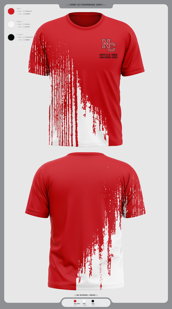 Old School Cotton Feel Shirt, North Clay Junior High School Cheer, Cheer, Teamtime, Team time, sublimation, custom sports apparel, team uniforms, spirit wear, spiritwear, sports uniforms, custom shirts, team store, custom team store, fundraiser sports, apparel fundraiser