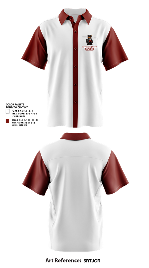 Short Sleeve Bowling Jersey, Knockout Mafia, Bowling, Teamtime, Team time, sublimation, custom sports apparel, team uniforms, spirit wear, spiritwear, sports uniforms, custom shirts, team store, custom team store, fundraiser sports, apparel fundraiser