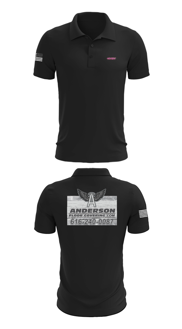 Short Sleeve Performance Polo, Anderson Floor Covering, , Teamtime, Team time, sublimation, custom sports apparel, team uniforms, spirit wear, spiritwear, sports uniforms, custom shirts, team store, custom team store, fundraiser sports, apparel fundraiser