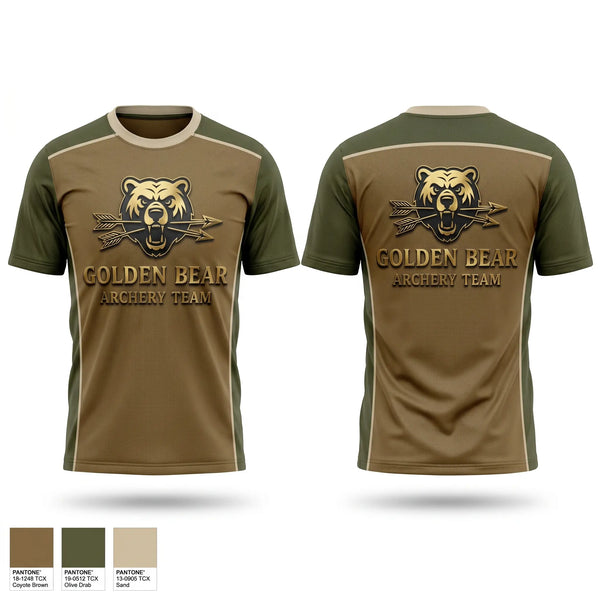 Soft Poly Tee Cotton Like Feel, Golden bear archery, Baseball, Teamtime, Team time, sublimation, custom sports apparel, team uniforms, spirit wear, spiritwear, sports uniforms, custom shirts, team store, custom team store, fundraiser sports, apparel fundraiser