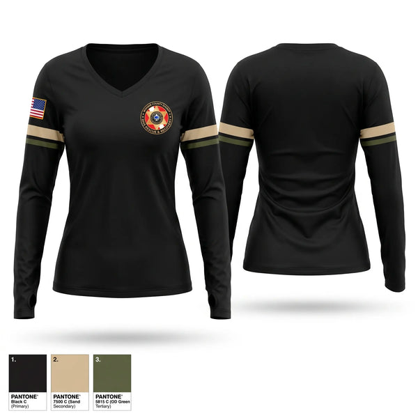 Womens Long Sleeve Vneck Shirt, Mohave County Sheriff's Office, Police, Teamtime, Team time, sublimation, custom sports apparel, team uniforms, spirit wear, spiritwear, sports uniforms, custom shirts, team store, custom team store, fundraiser sports, apparel fundraiser