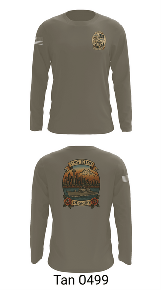 Long Sleeve Performance Shirt, USS Kidd, Navy, Teamtime, Team time, sublimation, custom sports apparel, team uniforms, spirit wear, spiritwear, sports uniforms, custom shirts, team store, custom team store, fundraiser sports, apparel fundraiser