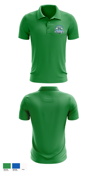Emerald High Swim Aeroaunts 14114114 Short Sleeve Performance Polo - 2