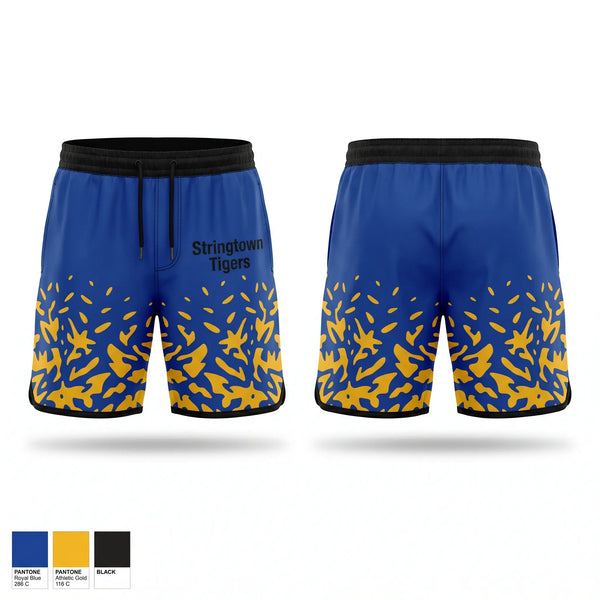 Athletic Shorts With Pockets, Stringtown Tigers, Women's Basketball, Teamtime, Team time, sublimation, custom sports apparel, team uniforms, spirit wear, spiritwear, sports uniforms, custom shirts, team store, custom team store, fundraiser sports, apparel fundraiser
