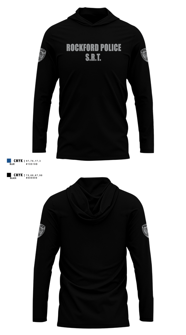 Short Sleeve Performance Shirt with hood, Rockford Police S.R.T., Police, Teamtime, Team time, sublimation, custom sports apparel, team uniforms, spirit wear, spiritwear, sports uniforms, custom shirts, team store, custom team store, fundraiser sports, apparel fundraiser