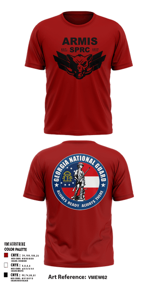 Old School Cotton Feel Shirt, Armis GANG, National Guard, Teamtime, Team time, sublimation, custom sports apparel, team uniforms, spirit wear, spiritwear, sports uniforms, custom shirts, team store, custom team store, fundraiser sports, apparel fundraiser