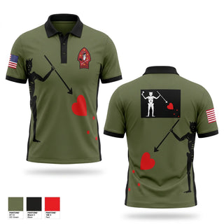 Short Sleeve Performance Polo, Bravo Battery 2D LAAD, Marines, Teamtime, Team time, sublimation, custom sports apparel, team uniforms, spirit wear, spiritwear, sports uniforms, custom shirts, team store, custom team store, fundraiser sports, apparel fundraiser