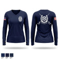 Bayou Vista Police Mounted Unit Women's Long Sleeve V-neck Shirt - 1