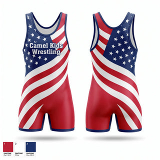 Wrestling Singlet, Camel Kids Wrestling, Wrestling, Teamtime, Team time, sublimation, custom sports apparel, team uniforms, spirit wear, spiritwear, sports uniforms, custom shirts, team store, custom team store, fundraiser sports, apparel fundraiser