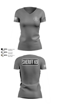 Montgomery County Sheriff’s Office K9 Unit 21073069 Women's Short Sleeve V-neck Shirt - 108