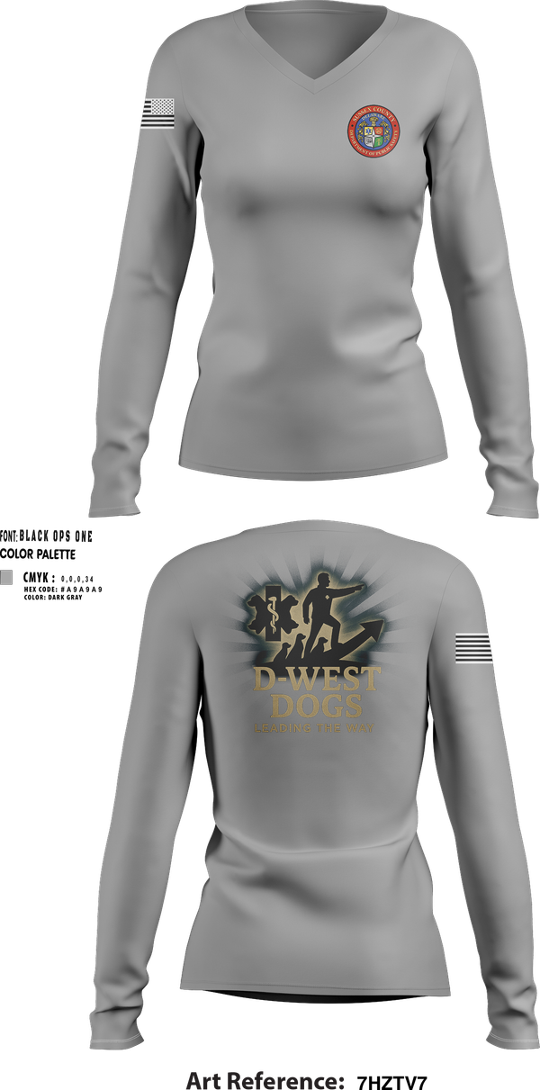 Womens Long Sleeve Vneck Shirt, Sussex County Paramedics, , Teamtime, Team time, sublimation, custom sports apparel, team uniforms, spirit wear, spiritwear, sports uniforms, custom shirts, team store, custom team store, fundraiser sports, apparel fundraiser