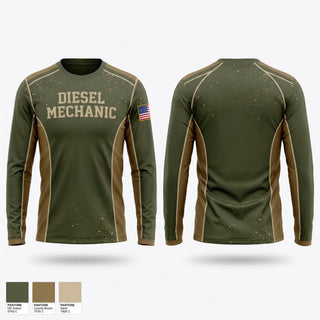 Long Sleeve Performance Shirt, Diesel mechanic, Army, Teamtime, Team time, sublimation, custom sports apparel, team uniforms, spirit wear, spiritwear, sports uniforms, custom shirts, team store, custom team store, fundraiser sports, apparel fundraiser