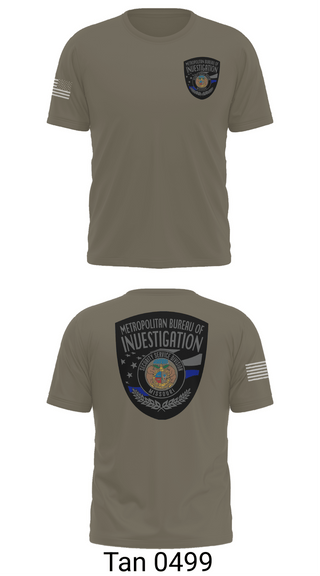 Old School Cotton Feel Shirt, Metropolitan Bureau Of Investigation, Police, Teamtime, Team time, sublimation, custom sports apparel, team uniforms, spirit wear, spiritwear, sports uniforms, custom shirts, team store, custom team store, fundraiser sports, apparel fundraiser