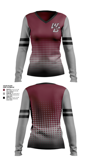 Womens Long Sleeve Vneck Shirt, West Carroll, , Teamtime, Team time, sublimation, custom sports apparel, team uniforms, spirit wear, spiritwear, sports uniforms, custom shirts, team store, custom team store, fundraiser sports, apparel fundraiser
