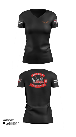 Womens Short Sleeve Vneck Shirt, Old School Guide Service, , Teamtime, Team time, sublimation, custom sports apparel, team uniforms, spirit wear, spiritwear, sports uniforms, custom shirts, team store, custom team store, fundraiser sports, apparel fundraiser