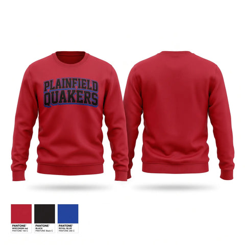 Crew Neck Sweatshirt, Plainfield Quakers, Wrestling, Teamtime, Team time, sublimation, custom sports apparel, team uniforms, spirit wear, spiritwear, sports uniforms, custom shirts, team store, custom team store, fundraiser sports, apparel fundraiser