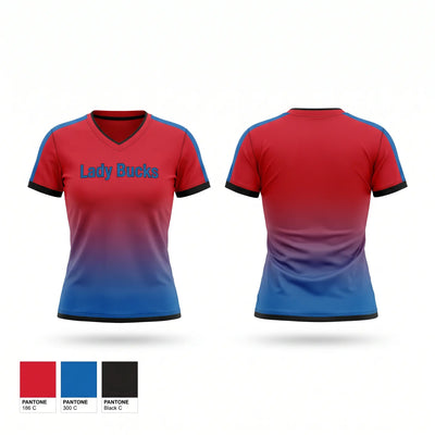 Lady Bucks Women's Short Sleeve V-neck Shirt - 1
