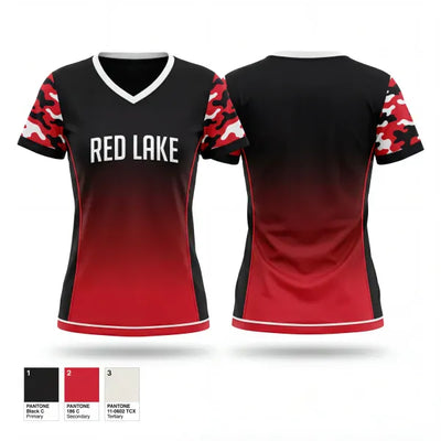 Red Lake 36503718 Women's Short Sleeve V-neck Shirt - 1