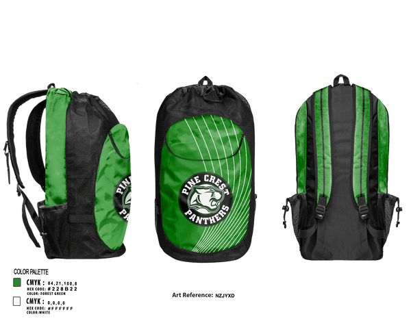 Gear Bag, Pine Crest School (Upper School) Volleyball, Women's Volleyball, Teamtime, Team time, sublimation, custom sports apparel, team uniforms, spirit wear, spiritwear, sports uniforms, custom shirts, team store, custom team store, fundraiser sports, apparel fundraiser