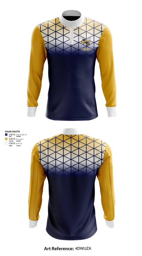 Quarter Zip Jacket, Wynne Yellowjackets, Men's Basketball, Teamtime, Team time, sublimation, custom sports apparel, team uniforms, spirit wear, spiritwear, sports uniforms, custom shirts, team store, custom team store, fundraiser sports, apparel fundraiser