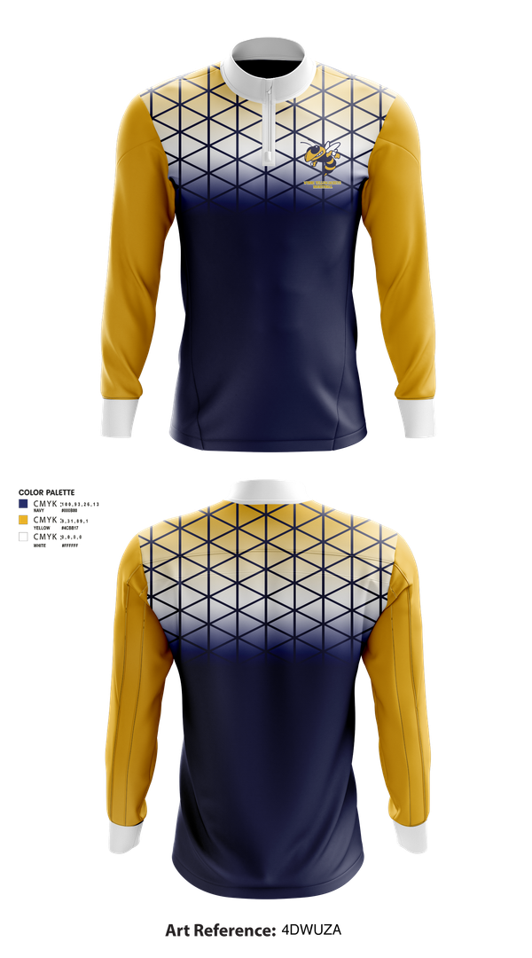 Quarter Zip Jacket, Wynne Yellowjackets, Men's Basketball, Teamtime, Team time, sublimation, custom sports apparel, team uniforms, spirit wear, spiritwear, sports uniforms, custom shirts, team store, custom team store, fundraiser sports, apparel fundraiser