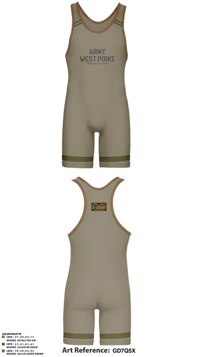 West Point Wrestling 35043385 Wrestling Singlet - 1