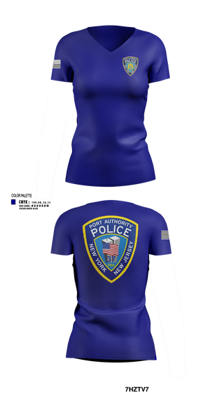 Womens Short Sleeve Vneck Shirt, Port Authority Police, , Teamtime, Team time, sublimation, custom sports apparel, team uniforms, spirit wear, spiritwear, sports uniforms, custom shirts, team store, custom team store, fundraiser sports, apparel fundraiser