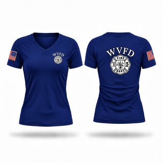 Womens Short Sleeve Vneck Shirt, Winterville Fire Department, Fire Department, Teamtime, Team time, sublimation, custom sports apparel, team uniforms, spirit wear, spiritwear, sports uniforms, custom shirts, team store, custom team store, fundraiser sports, apparel fundraiser