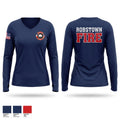 Robstown Fire Department Women's Long Sleeve V-neck Shirt - 1