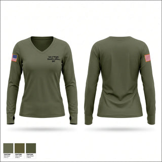 Womens Long Sleeve Vneck Shirt, Isle of Wight Sheriff’s Office SRT, Police, Teamtime, Team time, sublimation, custom sports apparel, team uniforms, spirit wear, spiritwear, sports uniforms, custom shirts, team store, custom team store, fundraiser sports, apparel fundraiser