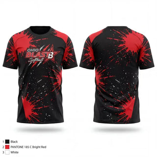 Old School Cotton Feel Shirt, Ohio Blast, Softball, Teamtime, Team time, sublimation, custom sports apparel, team uniforms, spirit wear, spiritwear, sports uniforms, custom shirts, team store, custom team store, fundraiser sports, apparel fundraiser