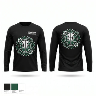 Long Sleeve Performance Shirt, Wood River Wolverines, Women's Basketball, Teamtime, Team time, sublimation, custom sports apparel, team uniforms, spirit wear, spiritwear, sports uniforms, custom shirts, team store, custom team store, fundraiser sports, apparel fundraiser