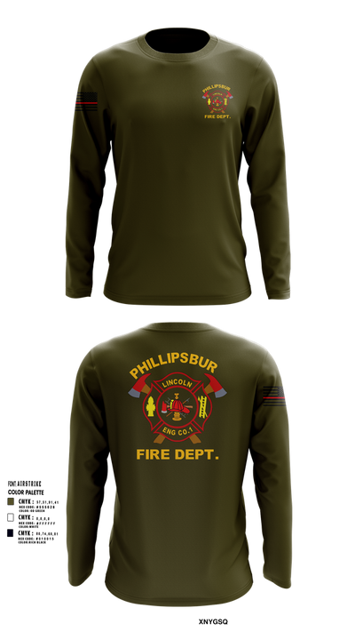 PHILLIPSBURG FIRE DEPARTMENT 39354124 Long Sleeve Performance Shirt 102