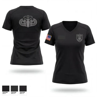 Womens Short Sleeve Vneck Shirt, Kanawha Sheriff Bomb Squad, Police, Teamtime, Team time, sublimation, custom sports apparel, team uniforms, spirit wear, spiritwear, sports uniforms, custom shirts, team store, custom team store, fundraiser sports, apparel fundraiser