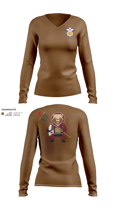 MEDDAC-Japan 77028542 Women's Long Sleeve V-neck Shirt - 61
