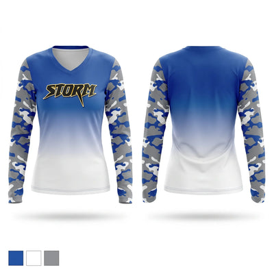 Storm Women's Long Sleeve V-neck Shirt - 1