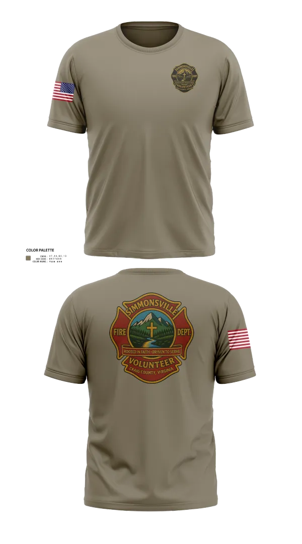 Old School Cotton Feel Shirt, Simmonsville VFD, , Teamtime, Team time, sublimation, custom sports apparel, team uniforms, spirit wear, spiritwear, sports uniforms, custom shirts, team store, custom team store, fundraiser sports, apparel fundraiser