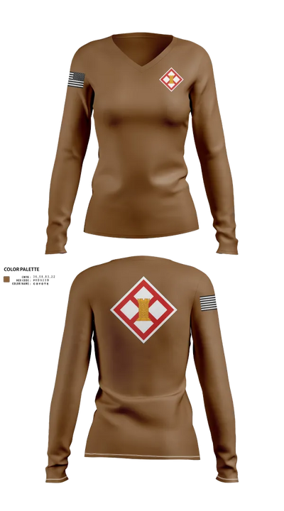 683rd ENG DET 75915618 Women's Long Sleeve V-neck Shirt - 20