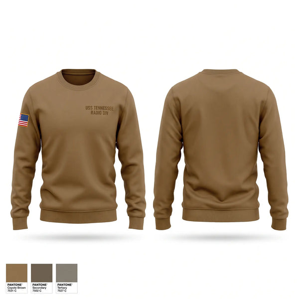 Crew Neck Sweatshirt, Uss Tennessee Radio DIV, Navy, Teamtime, Team time, sublimation, custom sports apparel, team uniforms, spirit wear, spiritwear, sports uniforms, custom shirts, team store, custom team store, fundraiser sports, apparel fundraiser