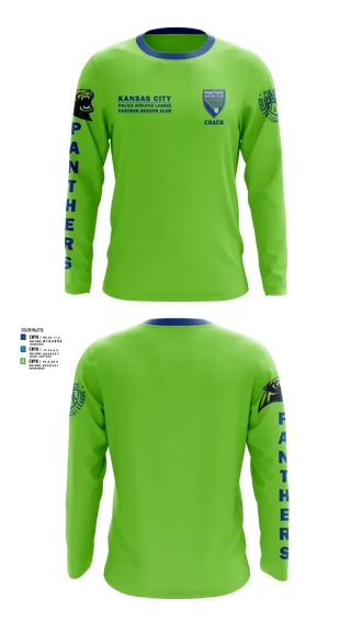 Long Sleeve Performance Shirt, Kansas City Missouri Police Athletic League Panthers (Soccer), Spirit Store, Teamtime, Team time, sublimation, custom sports apparel, team uniforms, spirit wear, spiritwear, sports uniforms, custom shirts, team store, custom team store, fundraiser sports, apparel fundraiser