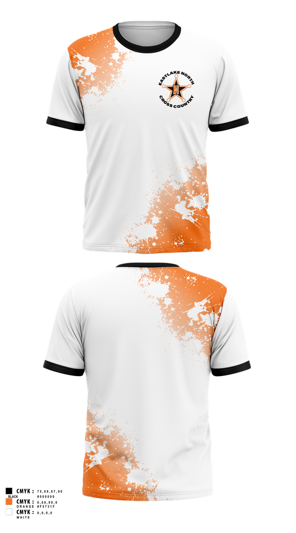 Short Sleeve Performance Shirt, Eastlake North Cross County, Cross Country, Teamtime, Team time, sublimation, custom sports apparel, team uniforms, spirit wear, spiritwear, sports uniforms, custom shirts, team store, custom team store, fundraiser sports, apparel fundraiser